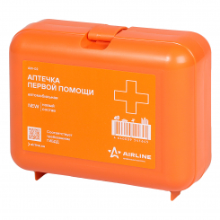 Аптечка автомобильная в пластиковом футляре AIRLINE AM02