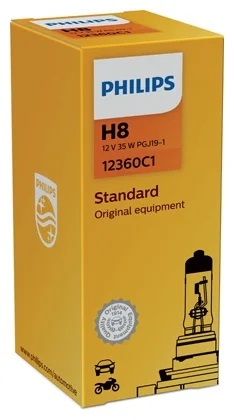 Лампа галогенная Philips Standard H8, 12V, 35W 12360С1