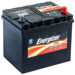 Аккумулятор автомобильный Energizer Plus 60 А/ч 510 А обр. пол. EP60J Азия авто (232х173х225) 560412 без бортика