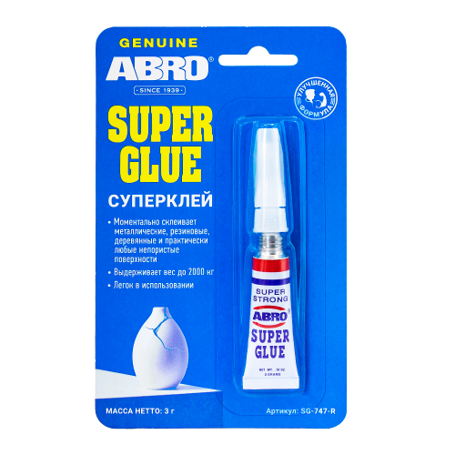Суперклей ABRO SG-747-R 3 г.