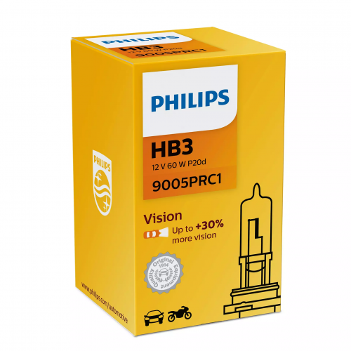 Лампа Philips Vision HB3 12W 60Вт P20d 9005PRC1