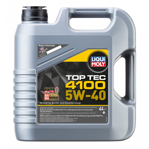 Моторное масло LIQUI MOLY Top Tec 4100 5W-40 4л.